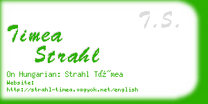 timea strahl business card